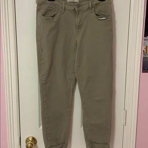 Levi’s mid rise skinny crop jeans